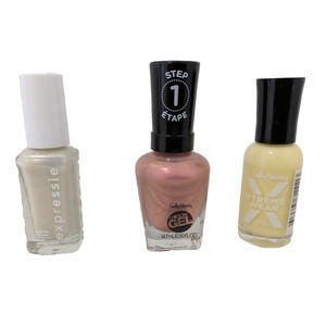 3 Mixed Lot Nail Polish Sally Hansen Essie .33 .46 .50